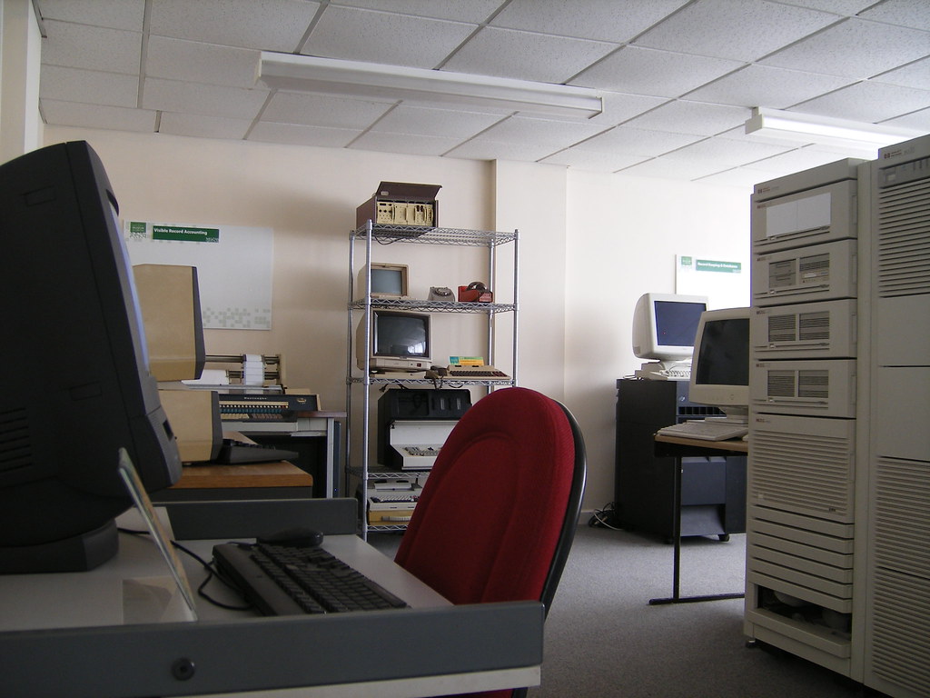 Desktop computers in a small office
