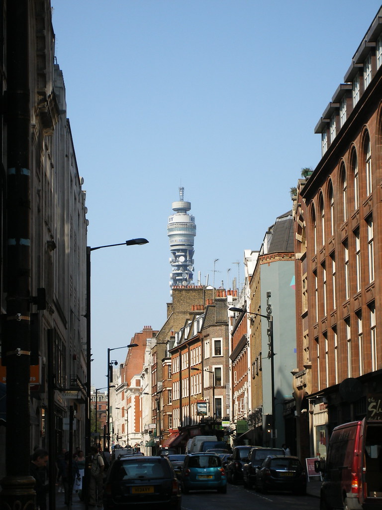 A mobile telecommunications tower against the sky